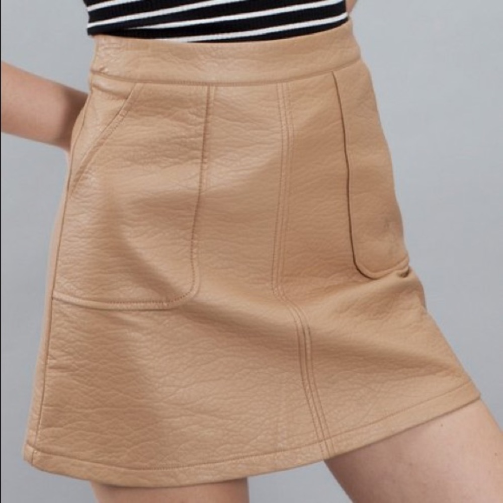 Goldie Tainted Faux Leather Skirt